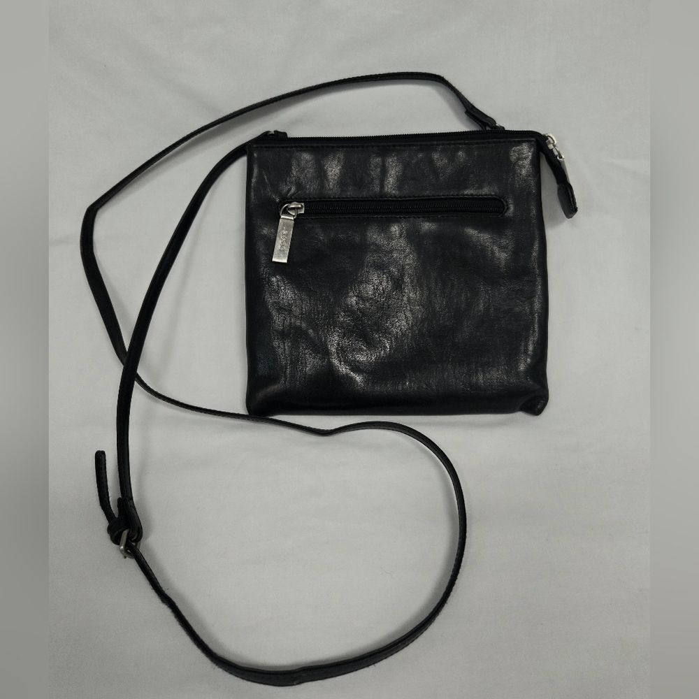 Vintage Hobo Black Leather Crossbody